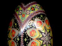 Over The Rainbow Ukrainian Easter Egg Pysanky By So Jeo : Pysanky pysanka ukrainian easter egg batik art sojeo florals flowers birds stars trees vines blooms buds bluebird owl art sojeo so jeo eggshell egg shell blown decoration ivy garden rainbow rosie posy nightshad victorian trees etched brown chicken eggs turkey